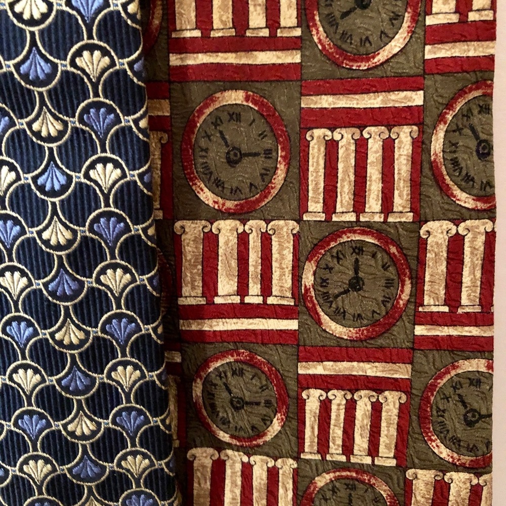 Bundle of Vintage Lands’ End Silk Tall Men’s Ties - Picture 6 of 6